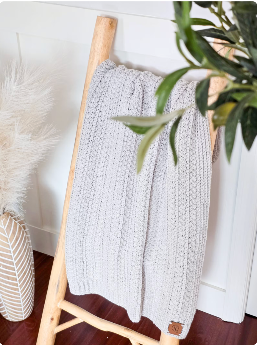 Braided Wheat Crochet Blanket Pattern PDF (16 Sizes)