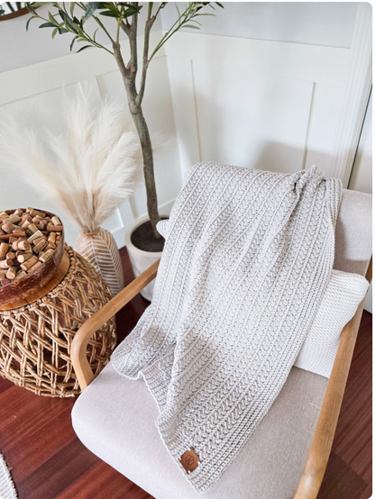 Braided Wheat Crochet Blanket Pattern PDF (16 Sizes)