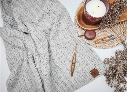 Braided Wheat Crochet Blanket Pattern PDF (16 Sizes)