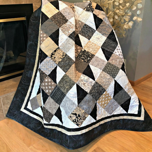 Simply Serene Quilt Pattern PDF – Multi-Size Quilt Pattern (Throw, Twin, Queen,