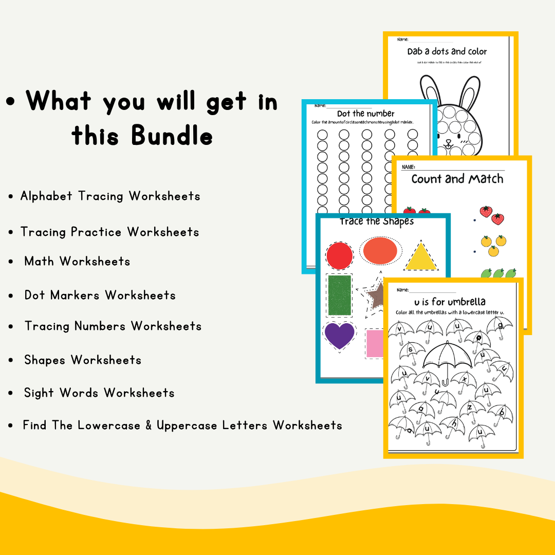 Preschool Learning Bundle – 600+ Printables