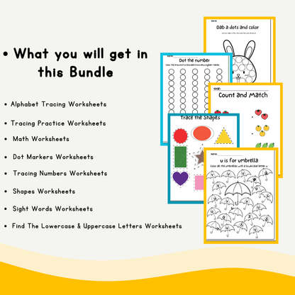 Preschool Learning Bundle – 600+ Printables